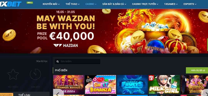 1XBET có môn đỏ đen siêu cấp được ưa chuộng