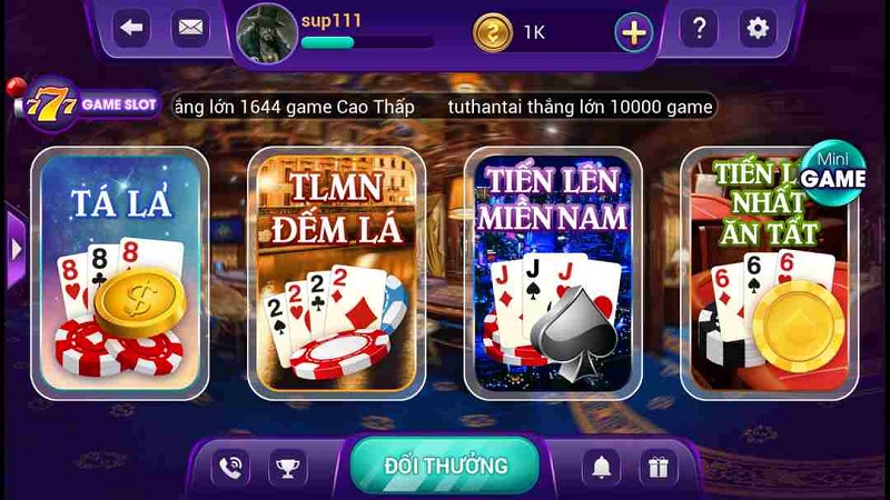 Cổng game đánh bài online đổi tiền mặt thanh toán nhanh chóng