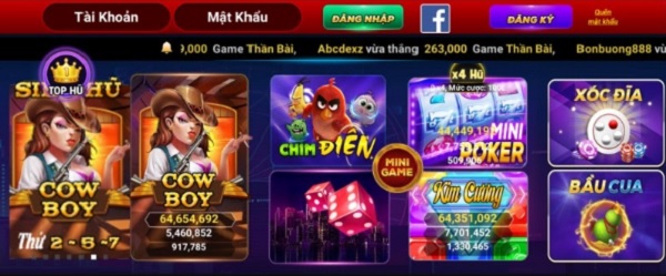 Rất nhiều game bài