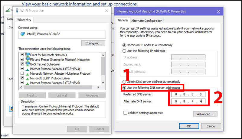 Đổi DNS thủ công 