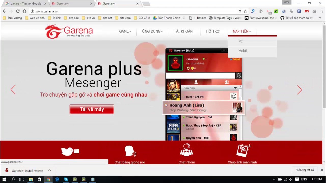 Tải Garena về máy dễ dàng